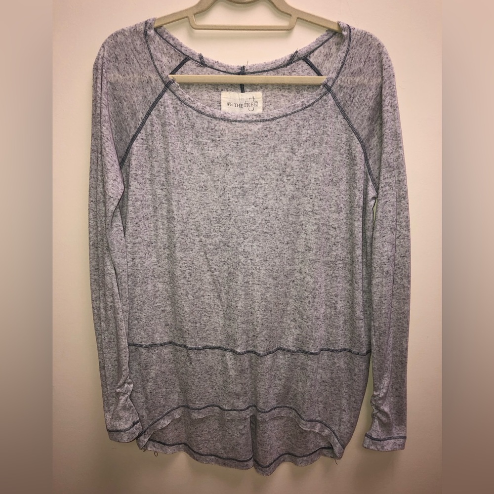Gray Free People Lounge Shirt